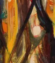 Abstract Composition by Anna Vorster, oil on board, sold Nov 2017