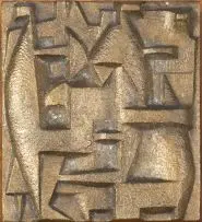 Sculptural Plaque by Edoardo Villa, bronze plaque in relief, sold Nov 2017