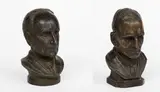 Coert Laurens Steynberg, Busts of Eugene Marais and AG Visser, two, lead compound and bronze