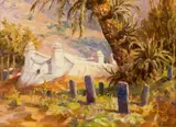 Allerley Glossop, A Hadji's Tomb, Malay Cemetery, Top of Signal Hill, Cape, oil on board