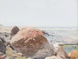 Cecil Thornley Stewart, Rocky Study, oil on board