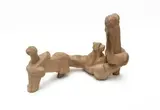 3 Interlocking Figures by Martin Qgibinsizi Tose, terracotta, offered Nov 2017