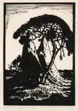 Miershope, S.W.A. (Nilant 113) by Jacobus Hendrik Pierneef, linocut, sold Nov 2017