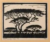 Mimosa N. TVL (Nilant 99) by Jacobus Hendrik Pierneef, linocut, sold Nov 2017