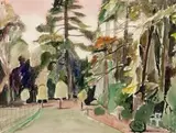 Eathorpe Gardens by Maud Sumner, watercolour and ink on paper, sold Nov 2017