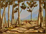 Pieter van der Westhuizen, Figure Walking Between Trees