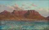 View of Table Mountain by Tinus de Jongh, oil on canvas, sold Nov 2017