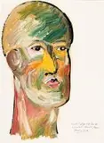 Christo Coetzee, Head in Pink, oil on paper
