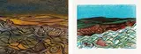Malmesbury, original woodblock and woodcut by Cecil Skotnes, carved and incised woodblock with accompanying colour woodcut, sold Nov 2017