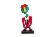 Norman Catherine, Greenface, carved and painted wood