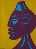 Purple Head by Walter Battiss, oil on canvas, sold Nov 2017