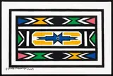 Ndebele Patterns by Esther Mahlangu, acrylic on canvas, sold Nov 2017