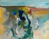 Fred Schimmel, Abstract Landscape, No. 1054, oil on board