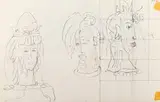 King Study by Alexis Preller, pencil on paper, sold Nov 2017