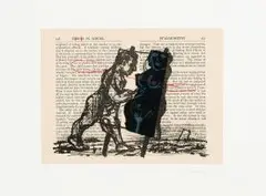 Errors in School, Ptaismometry by William Kentridge, chine collé and lithograph, sold Nov 2017