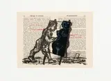 Errors in School, Ptaismometry by William Kentridge, chine collé and lithograph, sold Nov 2017