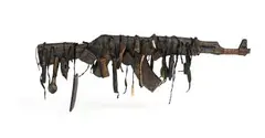Michael MacGarry, Satrap IV, AK-47 replica, stitched leather, found objects