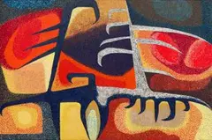 Jack Heath, Thornveld Equinox, encaustic and oil on panel