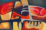 Jack Heath, Thornveld Equinox, encaustic and oil on panel