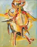 Fred Schimmel, Small Figure II, oil on board