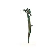 Frog by Robin Lewis, bronze with a green patina, mounted on a Perspex base, sold Nov 2017