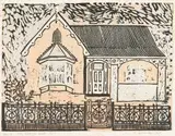 Carola Brotherton, House 349 Burger Street, colour linocut