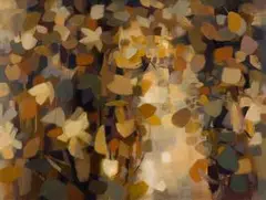Jane Tully Heath, Water Plants, oil on board