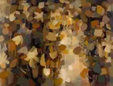 Jane Tully Heath, Water Plants, oil on board