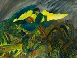 Gladys Mgudlandlu, The Fall, 1960, watercolour and gouache on card