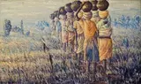 Helen Sebidi, Women Walking in a Field