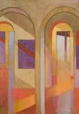 Bronwen (Jinny) Heath, Interior with Paintings, oil and alkyd on paper