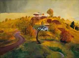 Mlambo Shop, KwaZulu-Natal by Mzuzile Mduduzi Xakaza, oil on canvas, offered Nov 2017