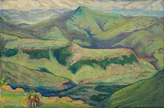 Leonora Everard-Haden, Ntwantwani Met Wolkskaduwees, oil on canvas