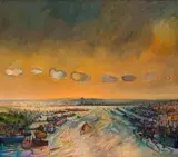 Celeste Matthews, Durban Docks, oil on canvas