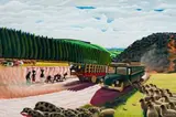 Trevor Makhoba, Ntambanana Bus, oil on canvas laid down on board