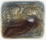 Isabella Quattrocchi, Topographical Series, Drawing II, ochre clay, watercolour and carbon on paper