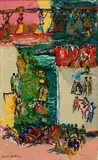 Horse Riders by Walter Battiss, oil on board, sold Nov 2017