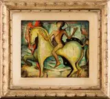 Horseman by Alexis Preller, oil on board, sold Nov 2017