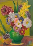 Still Life with Flowers by Maggie Laubser, oil on board, sold Nov 2017