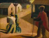Gerard Sekoto, The Pink Road, oil on canvas
