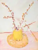 Irma Stern, Still Life with Blossoms, gouache on paper