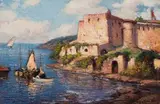 Fort Jesus, Mombassa by Hugo Naude, oil on canvas, sold Nov 2017