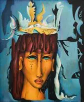 Alexis Preller, Flower King, oil on canvas