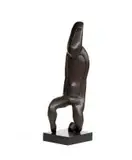 Sydney Kumalo, Madala VI, bronze, mounted on a wooden base