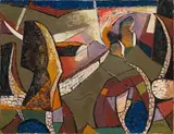 Rock Formations by Walter Battiss, oil on canvas, offered Nov 2017