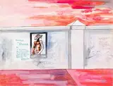 Peter Clarke, Homage to Dumile, gouache and collage