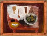 Cecil Skotnes, Still Life with Bowls and Utensils