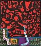 Walter Battiss, Calligraphic Forms, recto; Abstract Composition, verso, mixed media on canvas