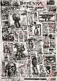 William Kentridge, Drawing for 'Íl Sole 24 Ore', charcoal, colour pencil, gouache and pastel on paper