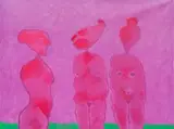 Girls in the Grass by Robert Hodgins, oil on canvas, offered Nov 2017